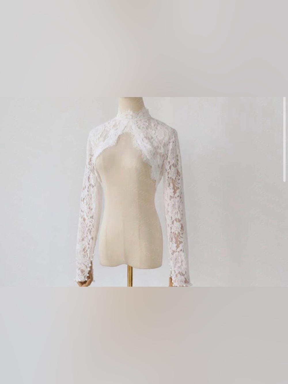 Long Sleeve Lace Wedding Bolero
